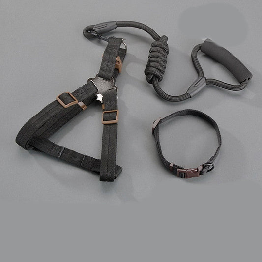 KFX-8606781 Durable Denim Pet Chest Harness for Large Dogs - Adjustable Fit in Multiple Colors