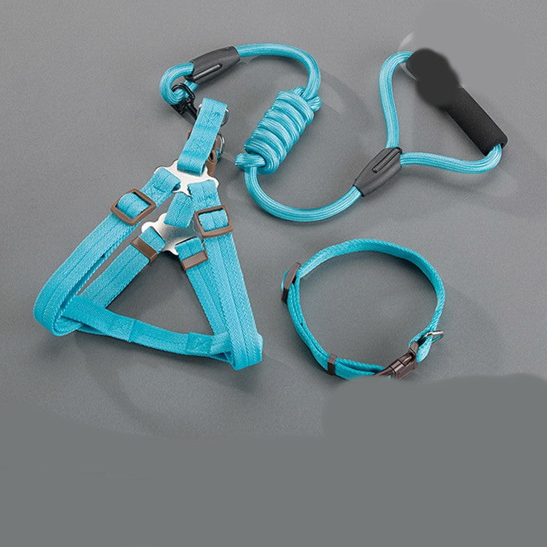 KFX-8606781 Durable Denim Pet Chest Harness for Large Dogs - Adjustable Fit in Multiple Colors