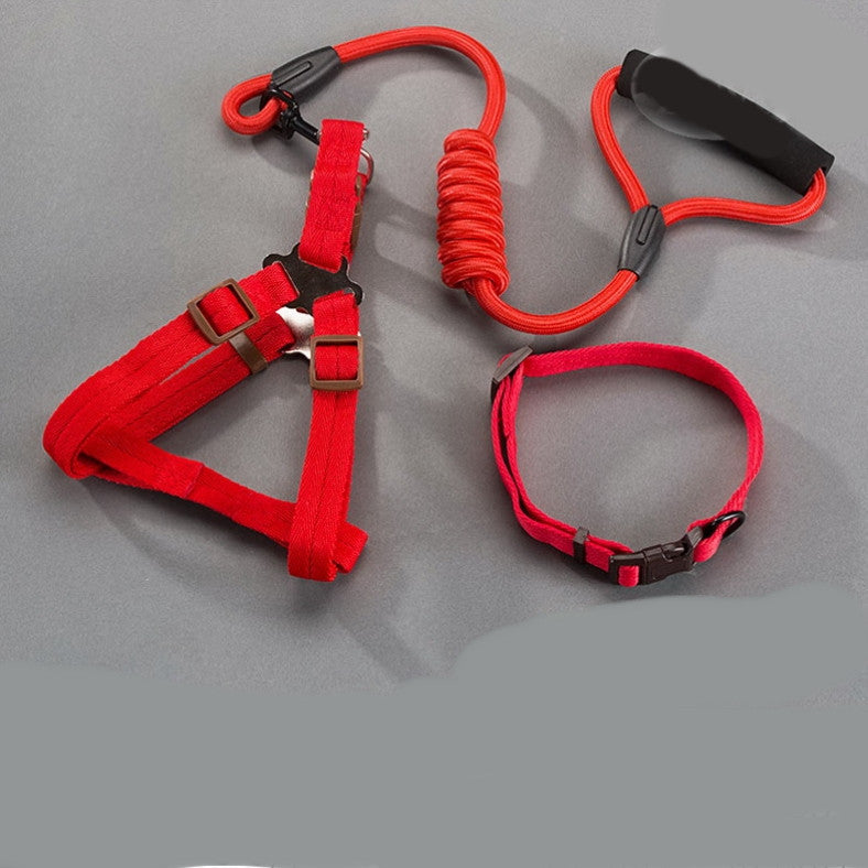 KFX-8606781 Durable Denim Pet Chest Harness for Large Dogs - Adjustable Fit in Multiple Colors
