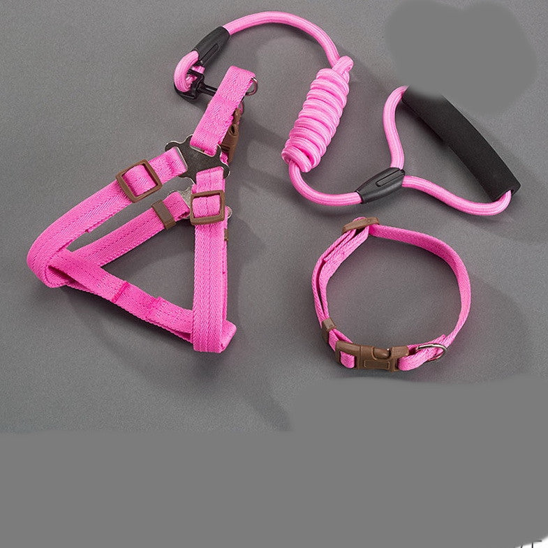 KFX-8606781 Durable Denim Pet Chest Harness for Large Dogs - Adjustable Fit in Multiple Colors