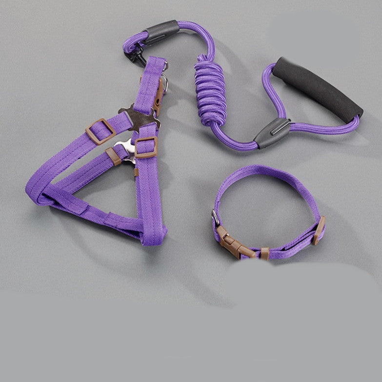 KFX-8606781 Durable Denim Pet Chest Harness for Large Dogs - Adjustable Fit in Multiple Colors
