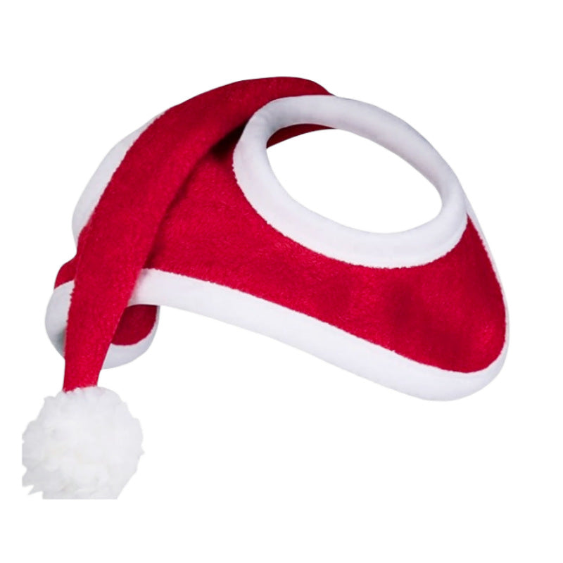 KFX-8607165 Solid Color Velvet Party Christmas Hat and Baby Shoe Set for Winter Celebrations