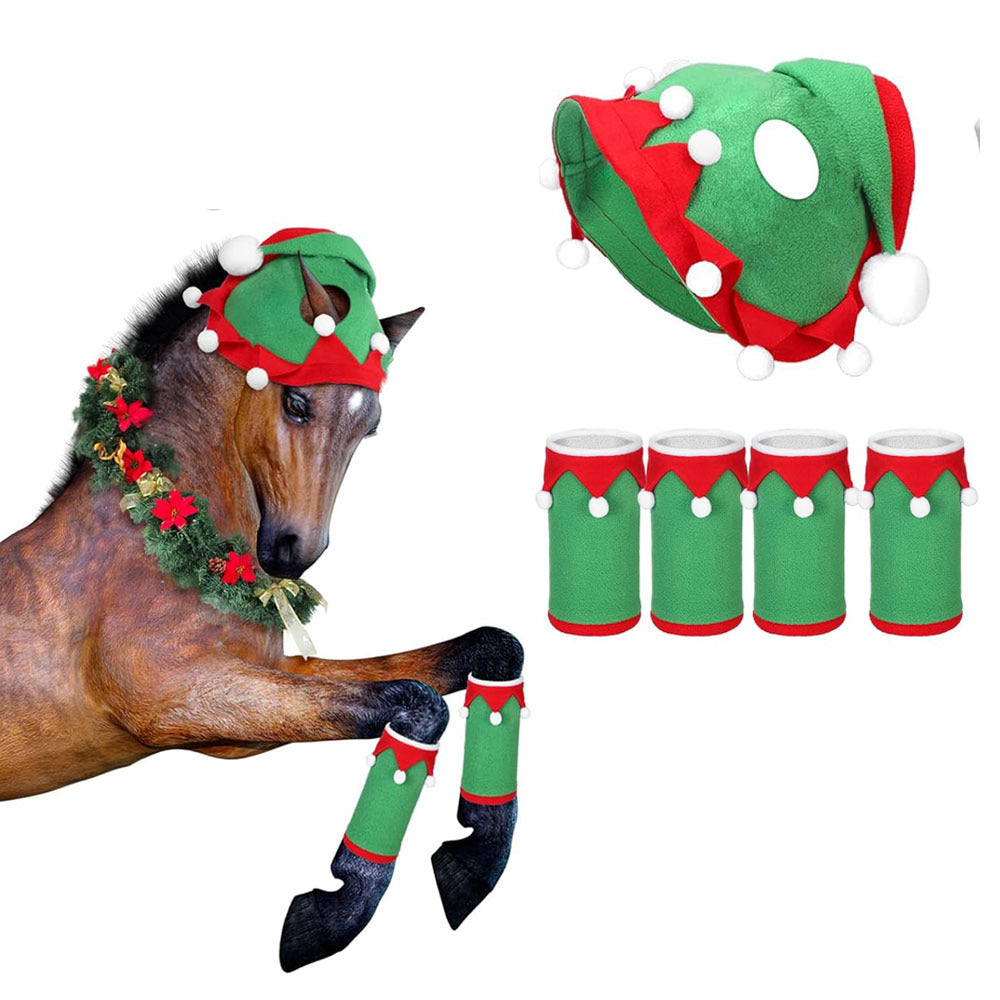 KFX-8607165 Solid Color Velvet Party Christmas Hat and Baby Shoe Set for Winter Celebrations