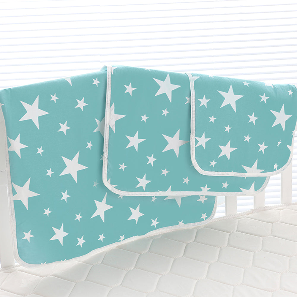 KFX-8609341 Washable Leak-Proof Menstrual Mattress for Baby Girls – 50x70cm with Cartoon Whale, Raindrop, and Cloud Design