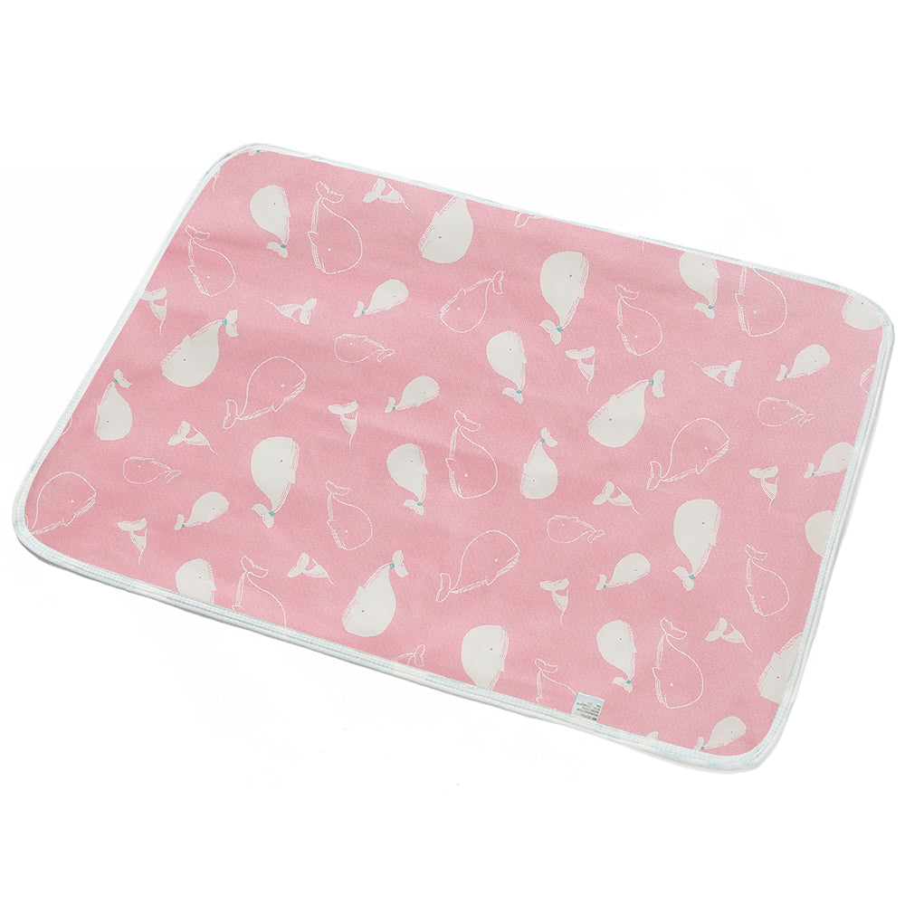 KFX-8609341 Washable Leak-Proof Menstrual Mattress for Baby Girls – 50x70cm with Cartoon Whale, Raindrop, and Cloud Design
