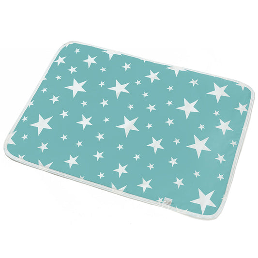 KFX-8609341 Washable Leak-Proof Menstrual Mattress for Baby Girls – 50x70cm with Cartoon Whale, Raindrop, and Cloud Design