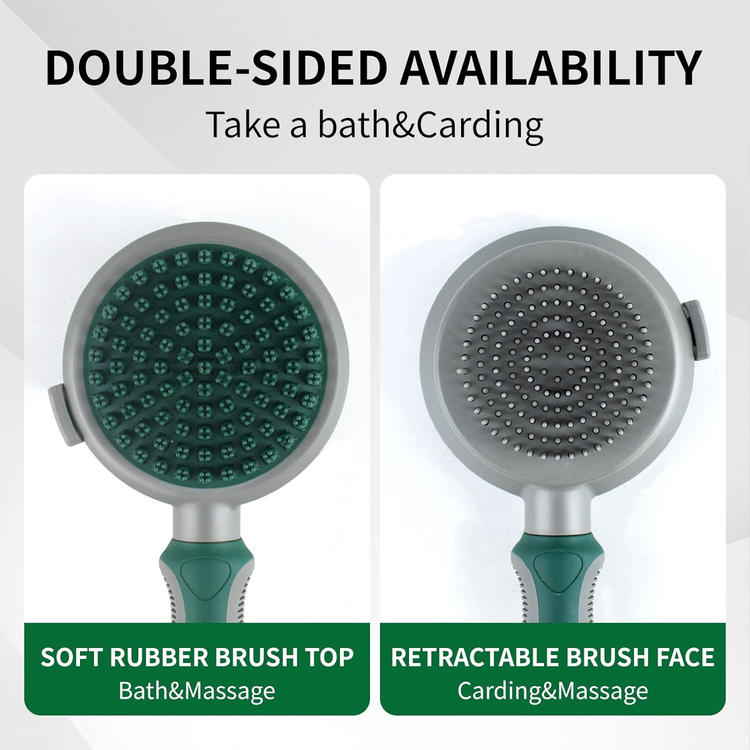 KFX-8610749 2in1 Cat and Dog Grooming Brush with Soft Rubber Pins for Bathing, Shedding, and Massaging Long-Haired Pets