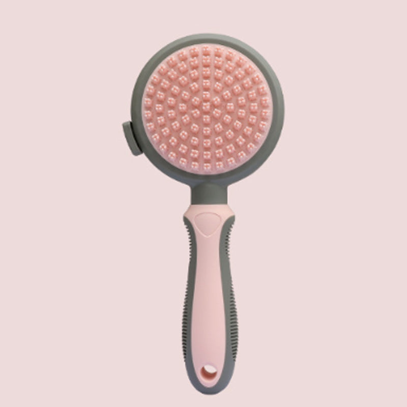 KFX-8610749 2in1 Cat and Dog Grooming Brush with Soft Rubber Pins for Bathing, Shedding, and Massaging Long-Haired Pets