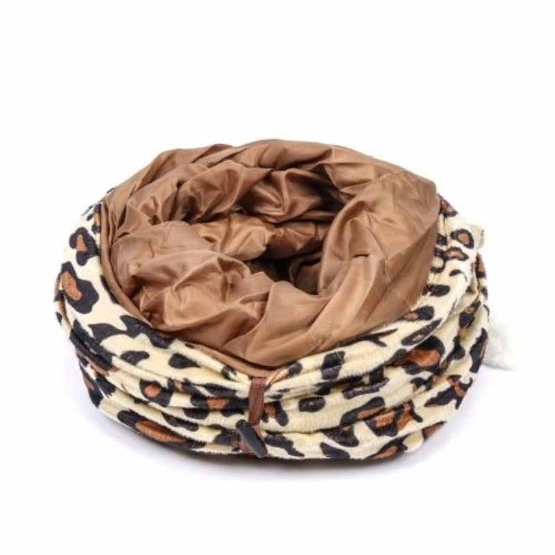 KFX-8612285 Long Cat Tunnel for Play and Exploration, 125cm Plush Paper Wire Design