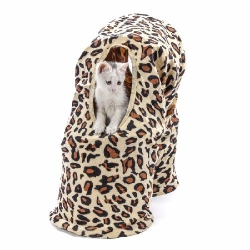 KFX-8612285 Long Cat Tunnel for Play and Exploration, 125cm Plush Paper Wire Design