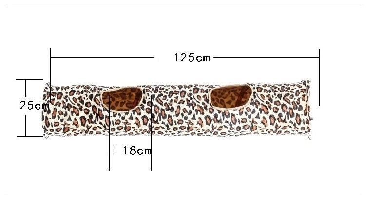 KFX-8612285 Long Cat Tunnel for Play and Exploration, 125cm Plush Paper Wire Design