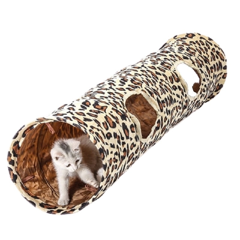 KFX-8612285 Long Cat Tunnel for Play and Exploration, 125cm Plush Paper Wire Design