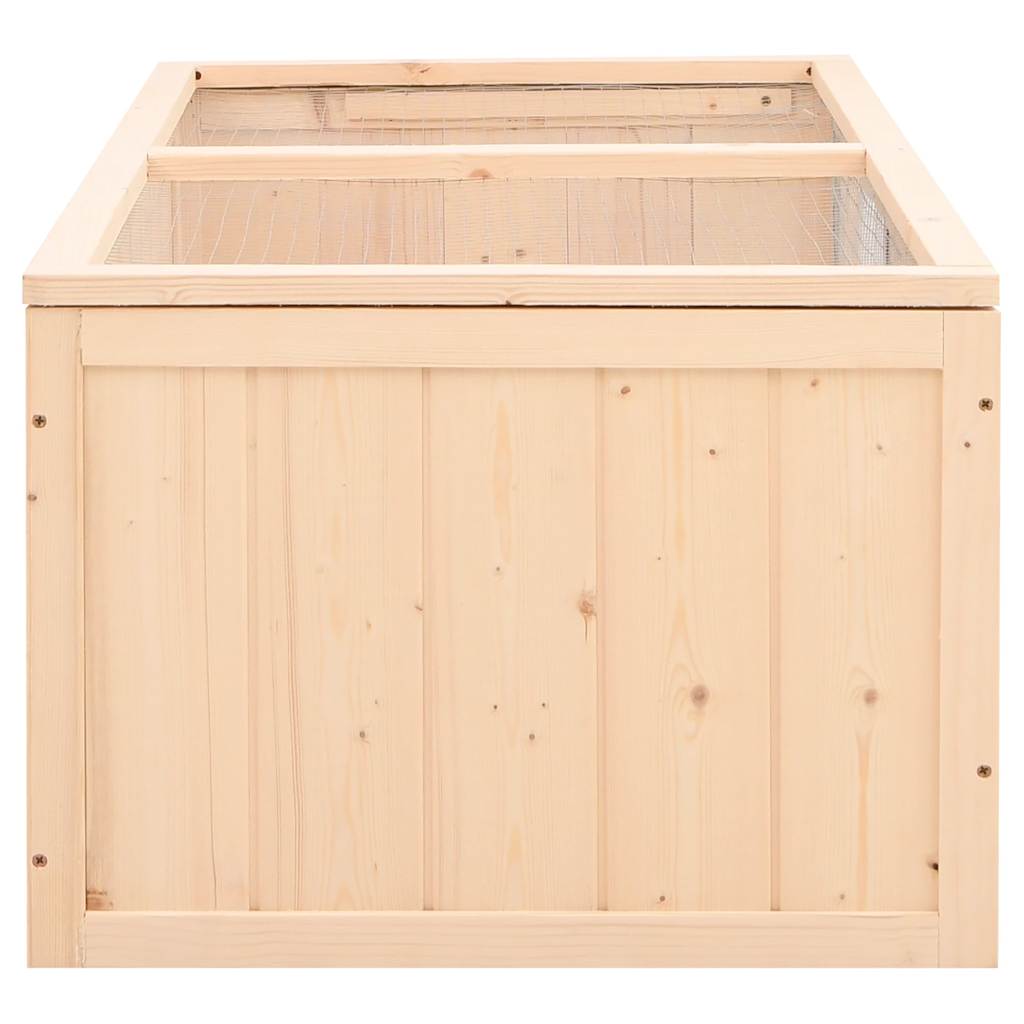 KFX-8614845 Solid Fir Wood Hamster Cage with Wire Mesh Roof – Ideal for Small Pets, Easy to Clean, 104x52x38 cm
