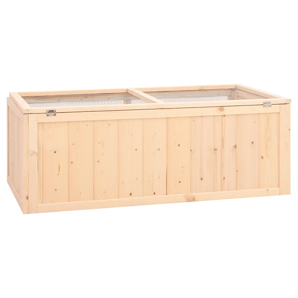 KFX-8614845 Solid Fir Wood Hamster Cage with Wire Mesh Roof – Ideal for Small Pets, Easy to Clean, 104x52x38 cm