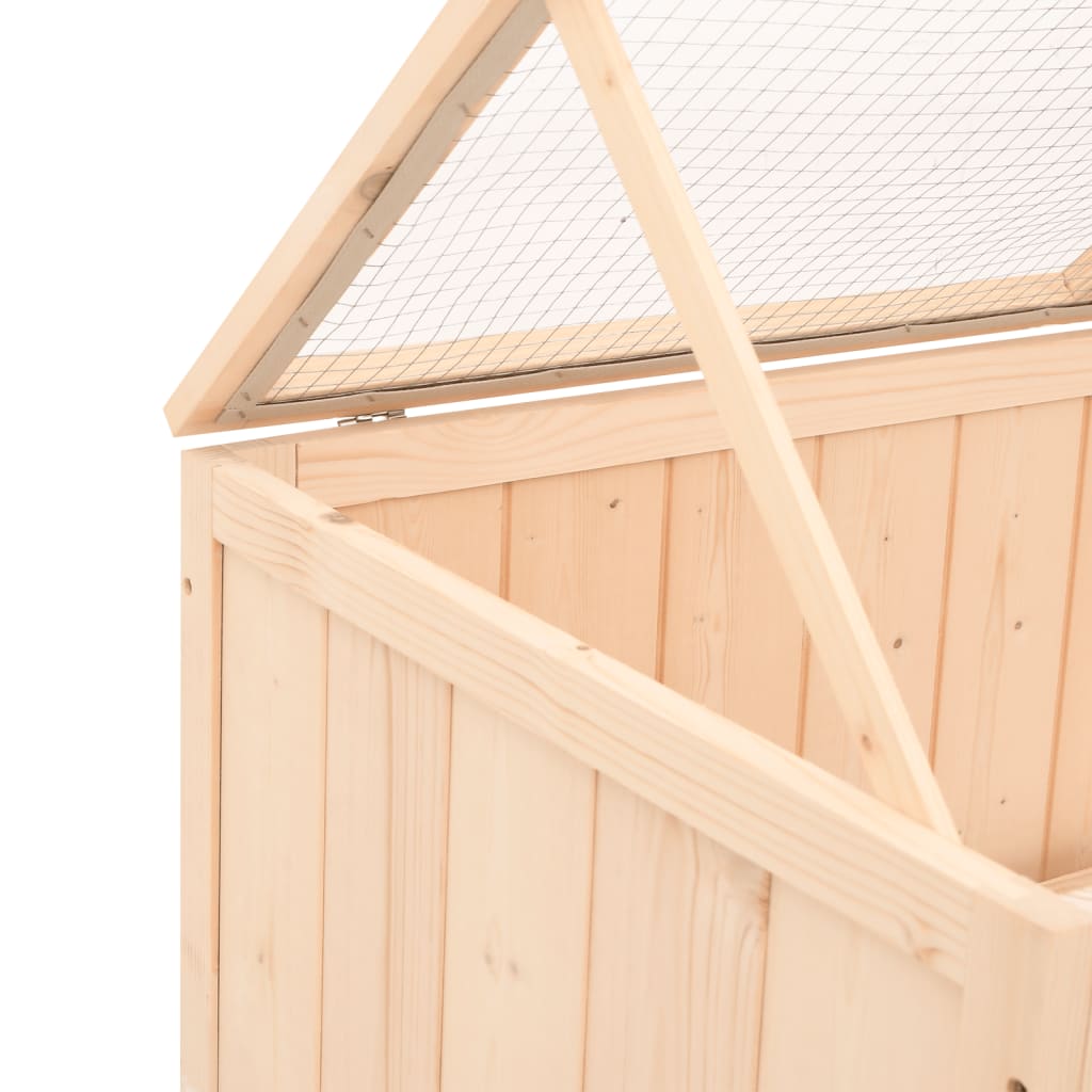 KFX-8614845 Solid Fir Wood Hamster Cage with Wire Mesh Roof – Ideal for Small Pets, Easy to Clean, 104x52x38 cm