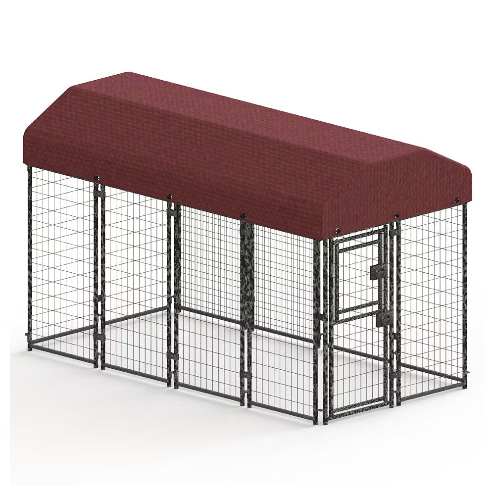 KFX-8616893 Square Tube Wire Running Cage with Single Door – 12 Piece Set, Steel & Oxford Fabric, 98"x50"x60"