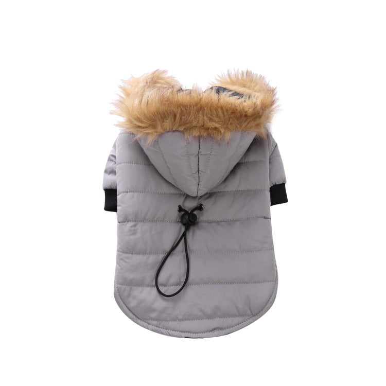 KFX-8617405 Winter Pet Clothing in Green, Grey, and Red - Warm Polyester Options Available in S, M, L, XL