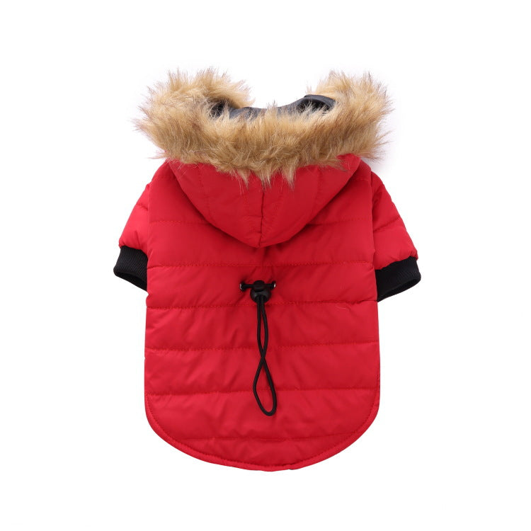 KFX-8617405 Winter Pet Clothing in Green, Grey, and Red - Warm Polyester Options Available in S, M, L, XL