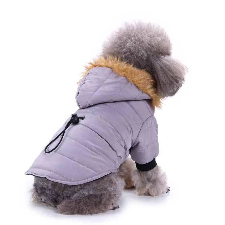 KFX-8617405 Winter Pet Clothing in Green, Grey, and Red - Warm Polyester Options Available in S, M, L, XL