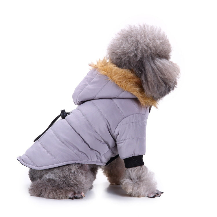 KFX-8617405 Winter Pet Clothing in Green, Grey, and Red - Warm Polyester Options Available in S, M, L, XL
