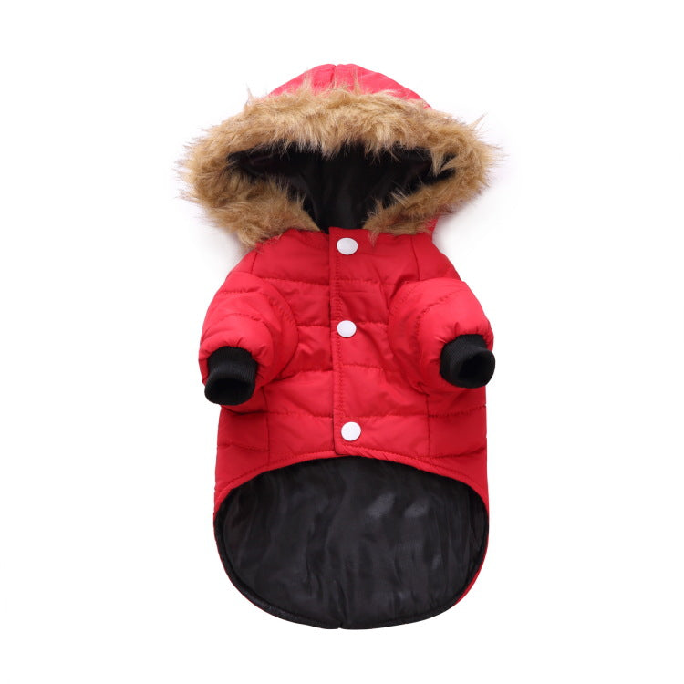 KFX-8617405 Winter Pet Clothing in Green, Grey, and Red - Warm Polyester Options Available in S, M, L, XL