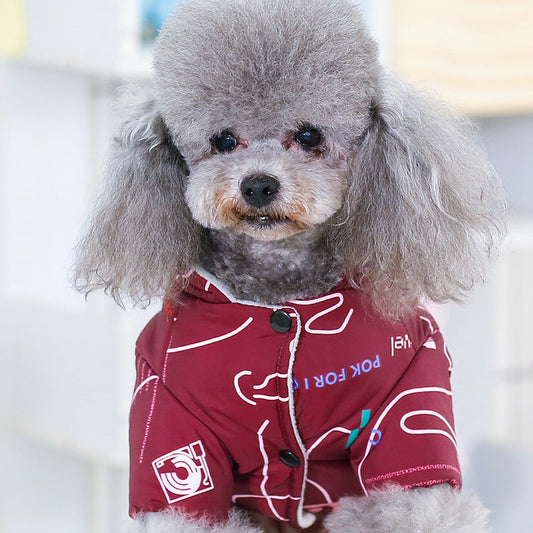 KFX-8617661 Casual Cotton Padded Coat in Wine Red and Dark Blue, Sizes S-XXL