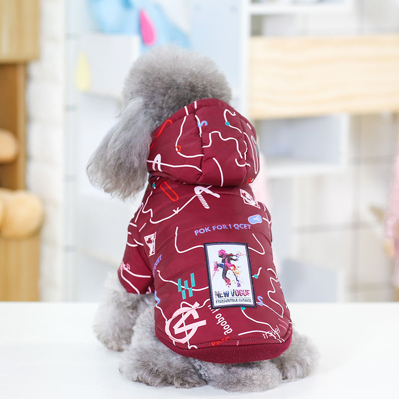 KFX-8617661 Casual Cotton Padded Coat in Wine Red and Dark Blue, Sizes S-XXL