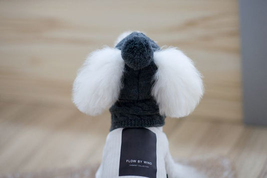 KFX-8618045 Cozy Dog Hat and Scarf Set for Autumn and Winter - Suitable for Small to Medium Breeds
