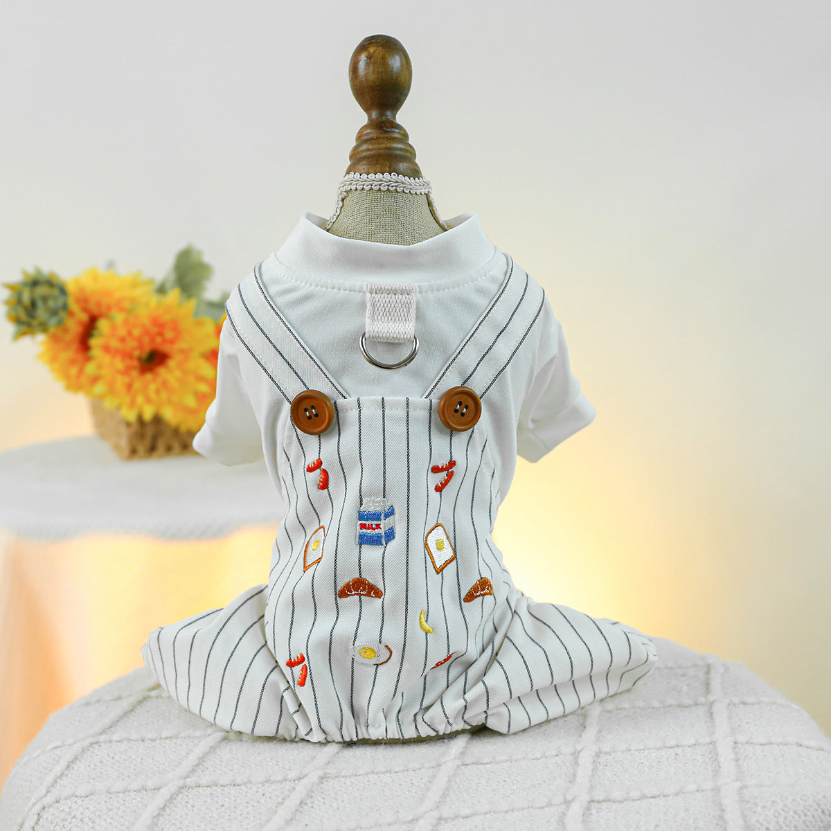 KFX-8618813 Casual Polyester Single Layer Dog Overalls - Multiple Sizes Available