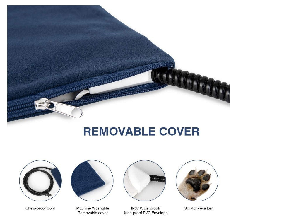 KFX-8619837 Pet Electric Blanket - Small Size 34x44cm, Soft Cloth Material, Lightweight Design