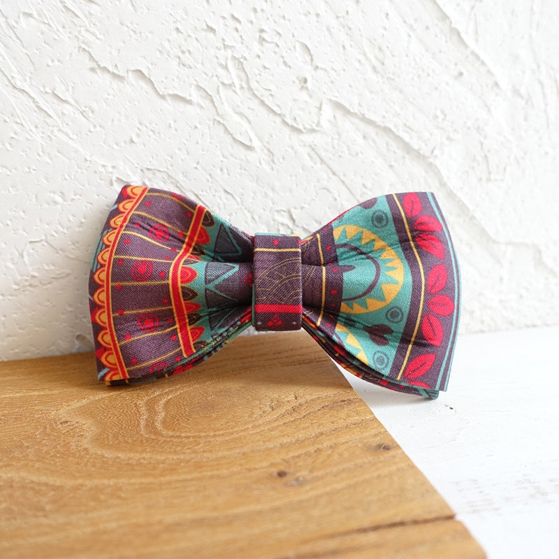 KFX-8620989 Chic Polyester Pet Bow Tie Collar Jewelry for Fashionable Pets - Multiple Sizes Available