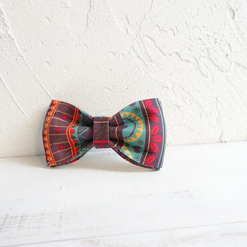 KFX-8620989 Chic Polyester Pet Bow Tie Collar Jewelry for Fashionable Pets - Multiple Sizes Available