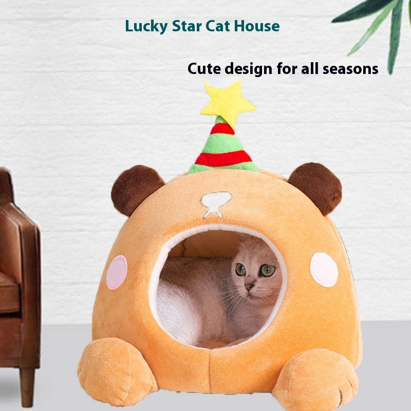 KFX-8622269 Cozy Four Seasons Cat Nest in Cute Shape for Comfortable Resting