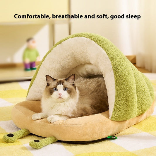 KFX-8623037 Cozy Semi-Closed Snail Slippers Nest for Cats in Multiple Sizes and Colors
