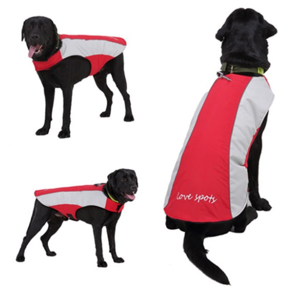 KFX-8623165 Reflective Casual Pet Jackets and Vests for All Sizes - Cotton and Polyester Mix