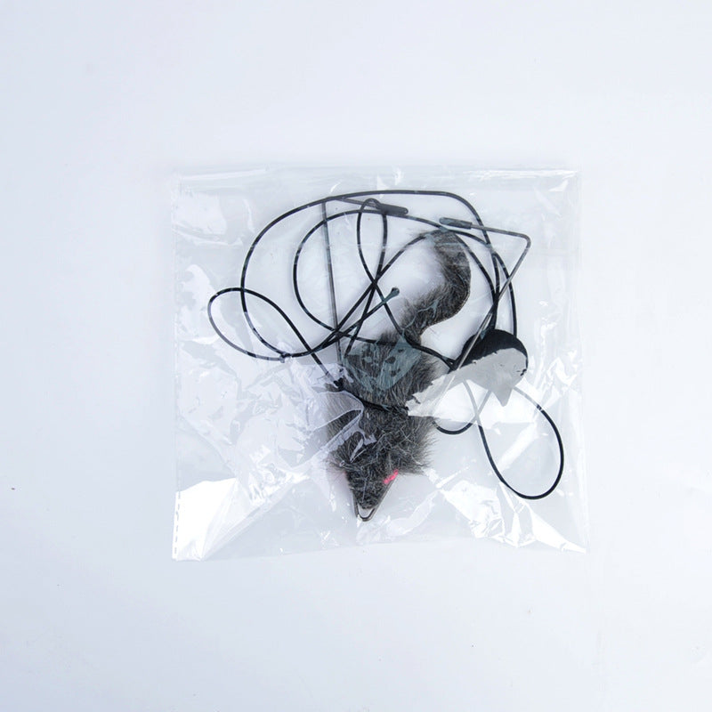 KFX-8623805 Telescopic Hanging Cat Toy with Adjustable Elastic Rope and Swinging Mouse Design