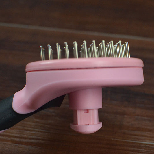 KFX-8624573 Steel Needle Round Head Massage Comb for Pet Grooming and Hair Removal