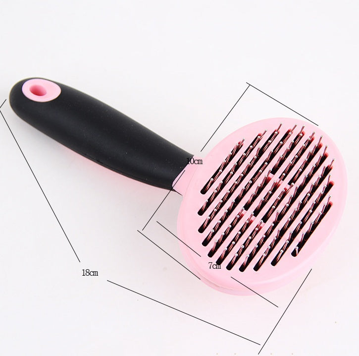KFX-8624573 Steel Needle Round Head Massage Comb for Pet Grooming and Hair Removal