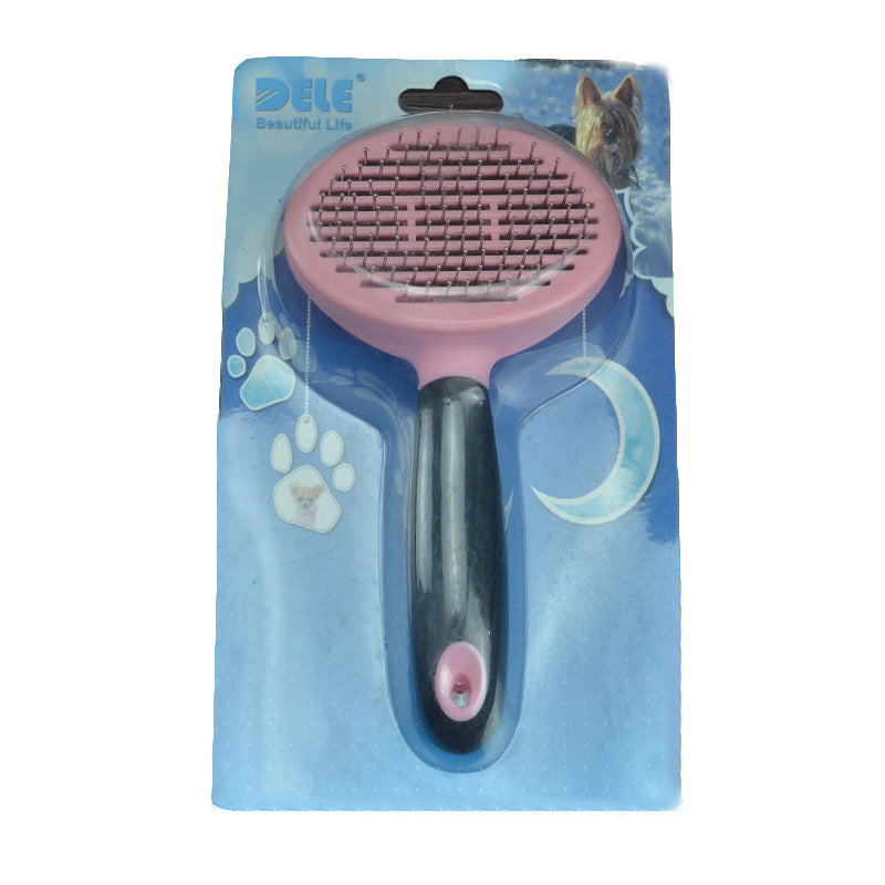 KFX-8624573 Steel Needle Round Head Massage Comb for Pet Grooming and Hair Removal