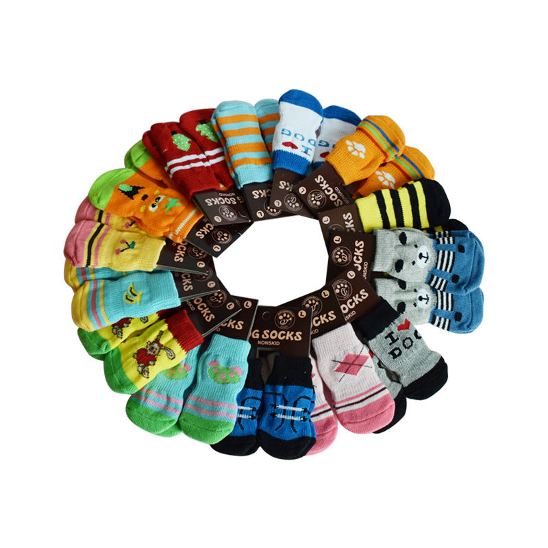 KFX-8625597 Indoor Anti-Skid Socks for Small Dogs - Ideal for Teddy Pomeranians and Bichons