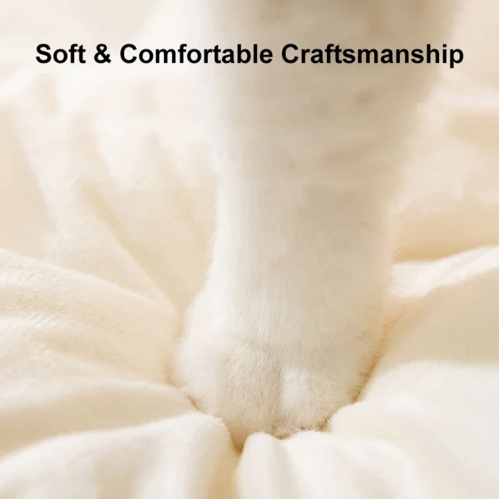 KFX-8626237 Cozy Winter Cat Tent Soft Nest Bed for Deep Sleeping Pets