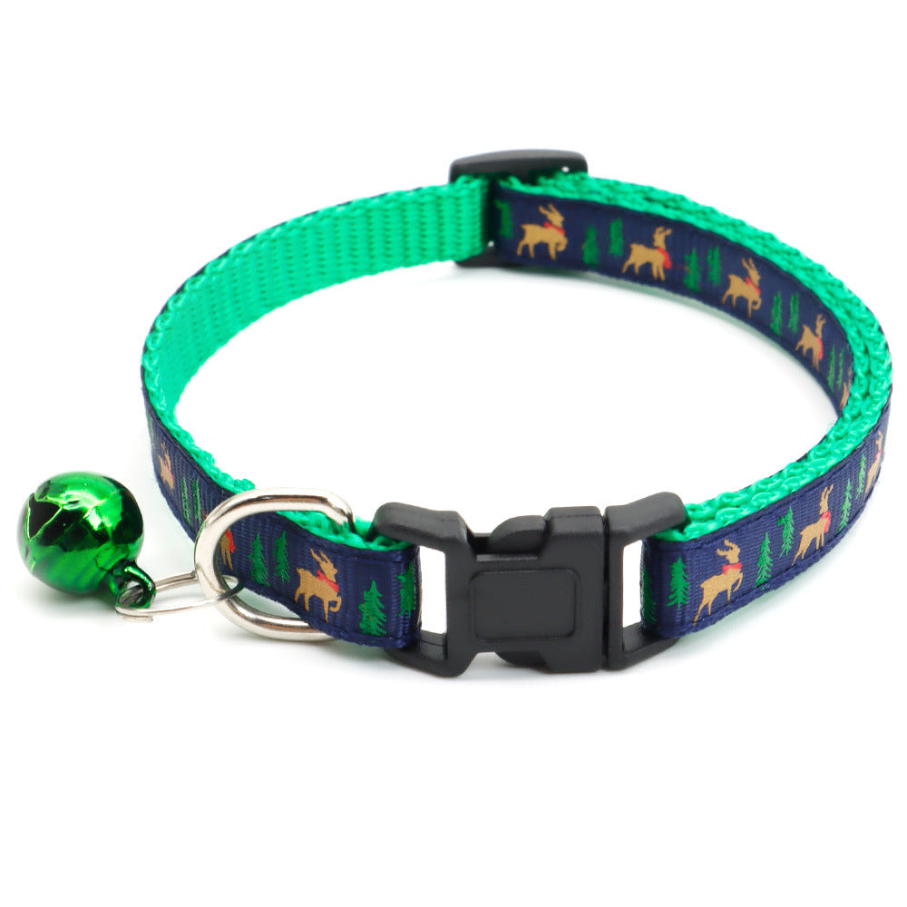 KFX-8626749 Christmas Bell Dog Collar Decoration in Light Green, Green, White, and Red Variants