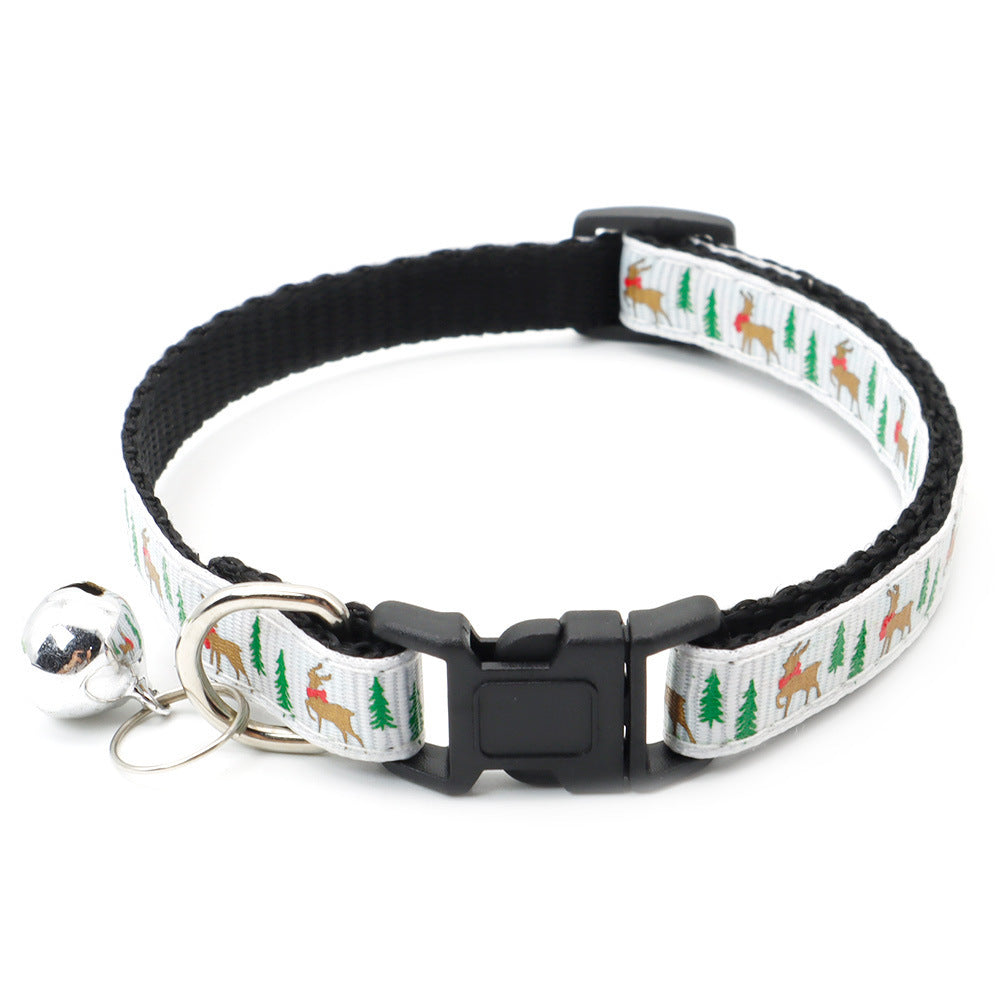 KFX-8626749 Christmas Bell Dog Collar Decoration in Light Green, Green, White, and Red Variants