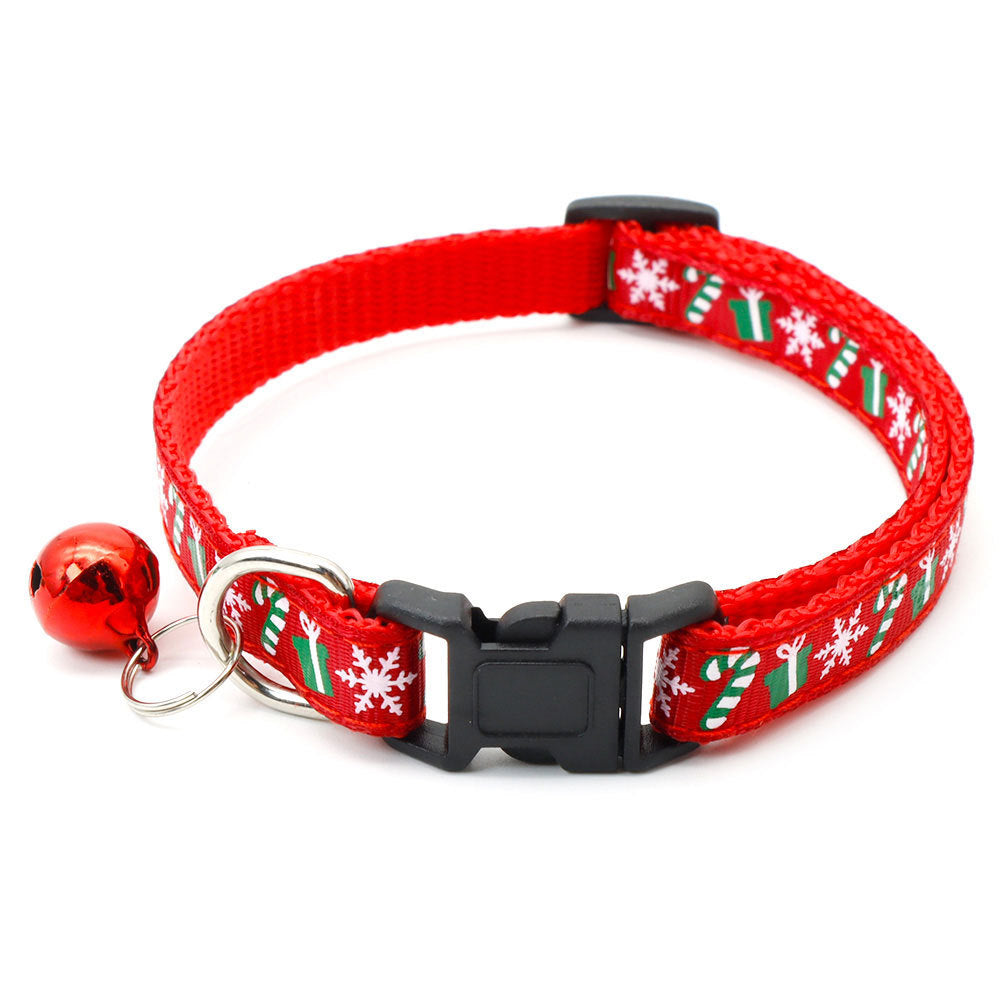 KFX-8626749 Christmas Bell Dog Collar Decoration in Light Green, Green, White, and Red Variants