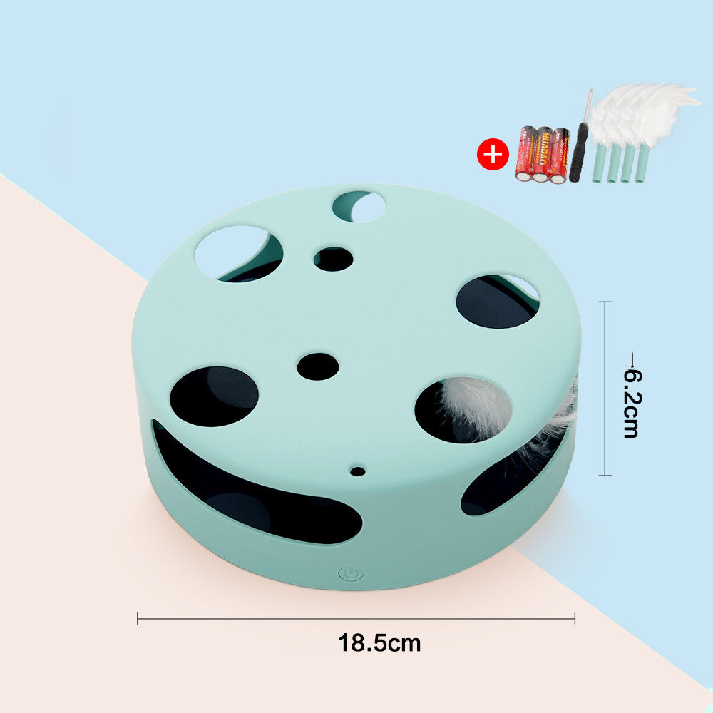 KFX-8629565 Electric Cat Labyrinth Turntable Toy – Interactive Playing Device with ABS Material - 18.5cm Diameter