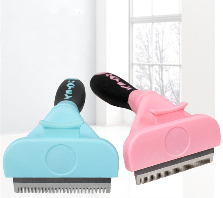KFX-8630333 Cats and Dogs Universal Stainless Steel Comb Brush - Small & Large, Blue & Pink Options