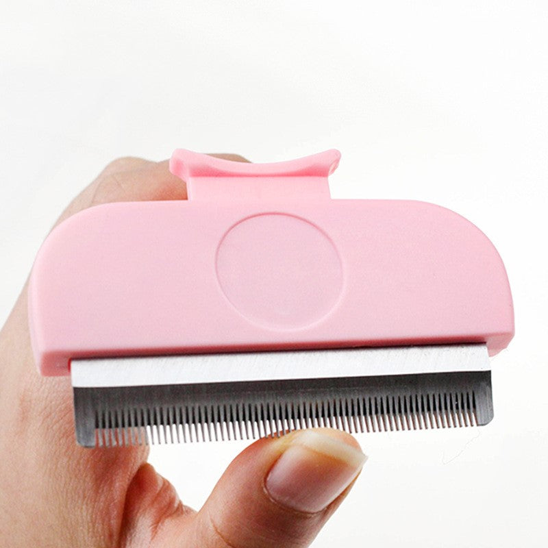 KFX-8630333 Cats and Dogs Universal Stainless Steel Comb Brush - Small & Large, Blue & Pink Options