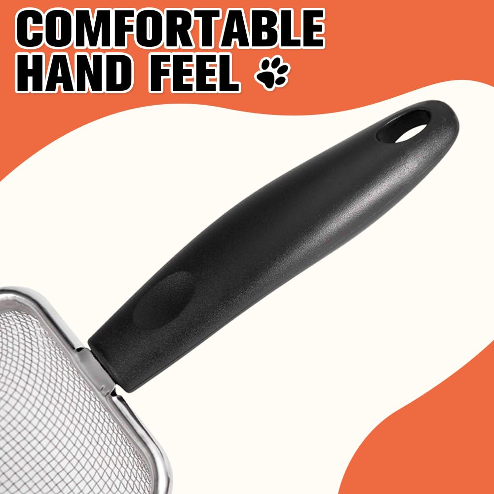 KFX-8631997 Stainless Steel Cat Litter Scoop with Small Mesh for Easy Cleanup and Comfort