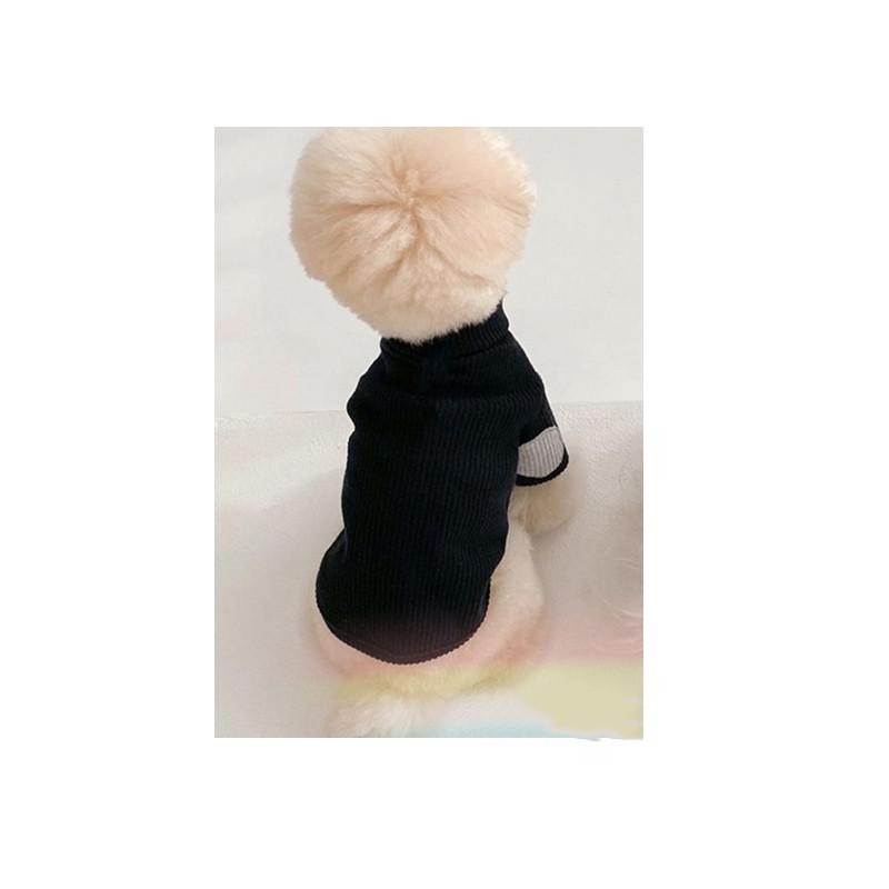 KFX-8632509 Stylish Contrast Vertical Pet Clothing in Brown, Black, Beige, and Grey - Multiple Sizes Available