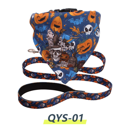 KFX-8633789 Adjustable Anti-Escape Saliva Towel Traction Rope for Pets - Available in Various Sizes and Colors